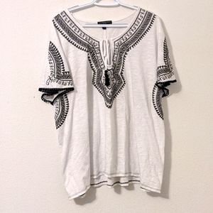 White with intricate design blouse
